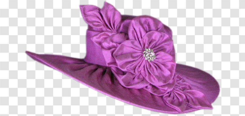 Straw Hat Violet Borsalino Purple - Woman Transparent PNG