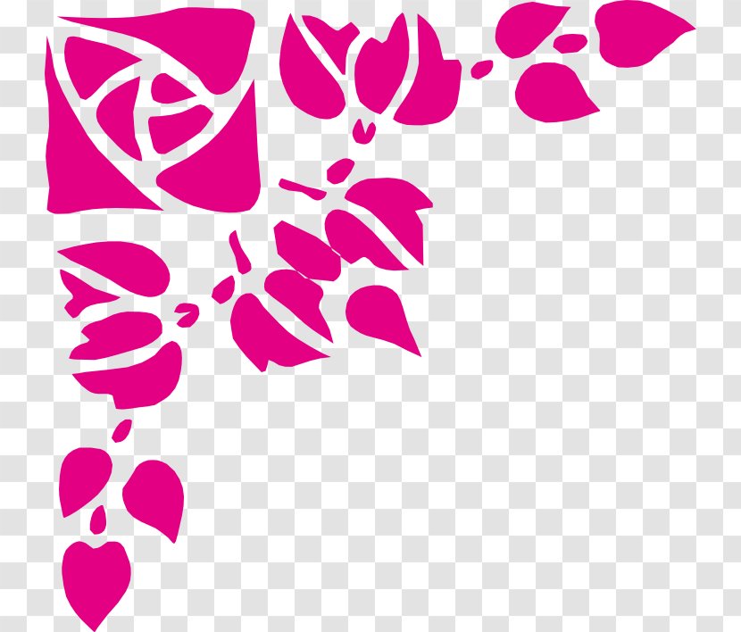 Petal Flower Angle - Template - Pink Petals Transparent PNG