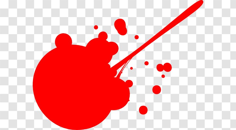 Red Paint Clip Art - Flower - Cartoon Splatter Transparent PNG