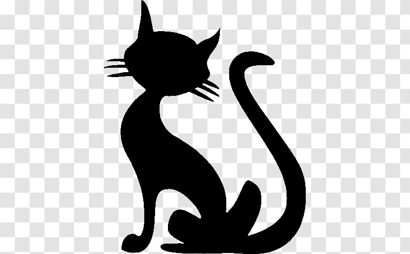 Stencil Le Chat Noir Art Drawing Cat - Mammal Transparent PNG