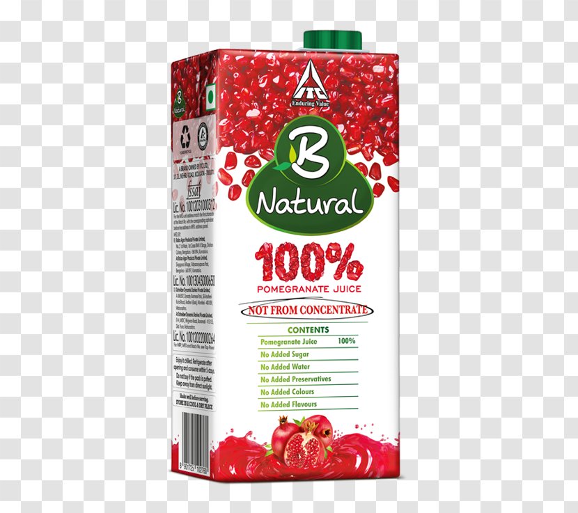 Pomegranate Juice Cranberry Nectar Flavor - Sugar Transparent PNG