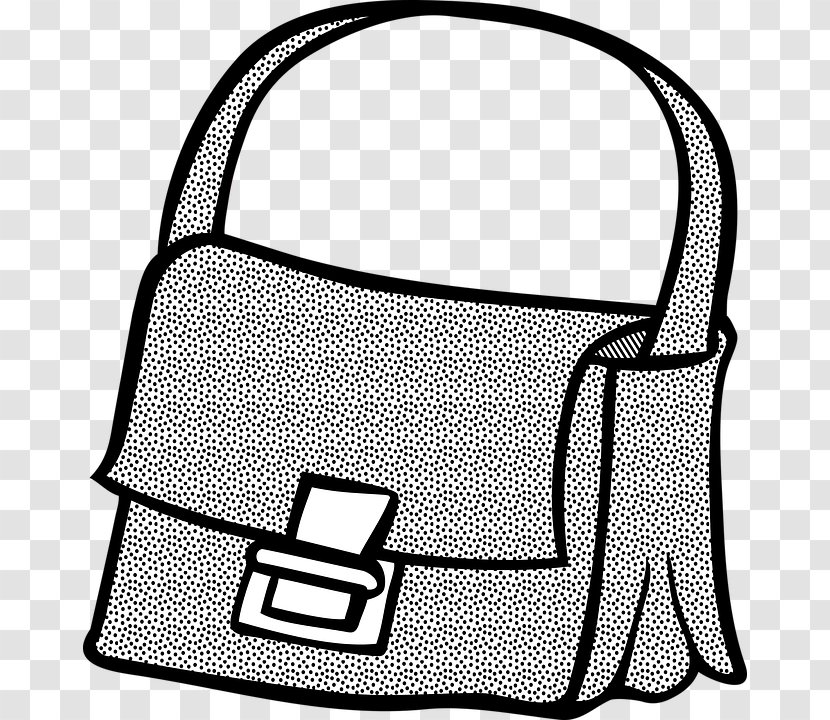 Clip Art Openclipart Handbag Image - Black And White - Bag Transparent PNG