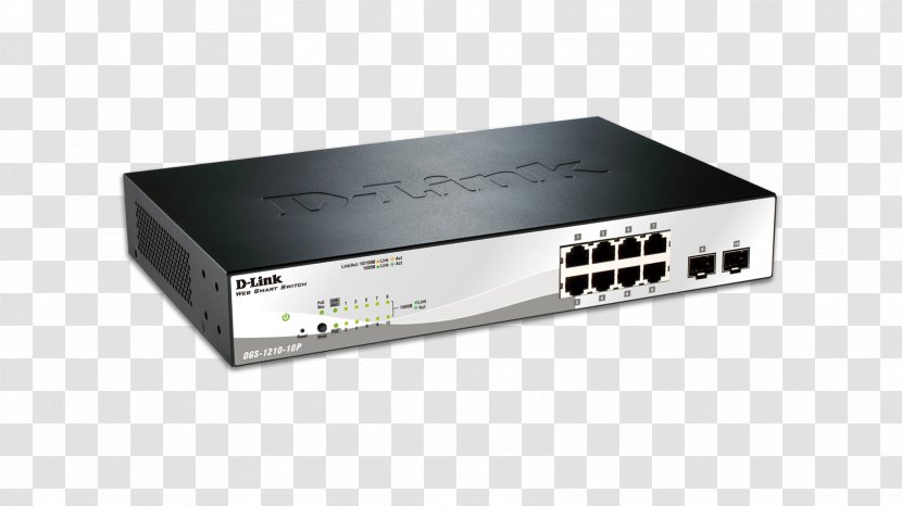 Power Over Ethernet Network Switch Gigabit D-Link Small Form-factor Pluggable Transceiver - Stereo Amplifier - 10 Transparent PNG