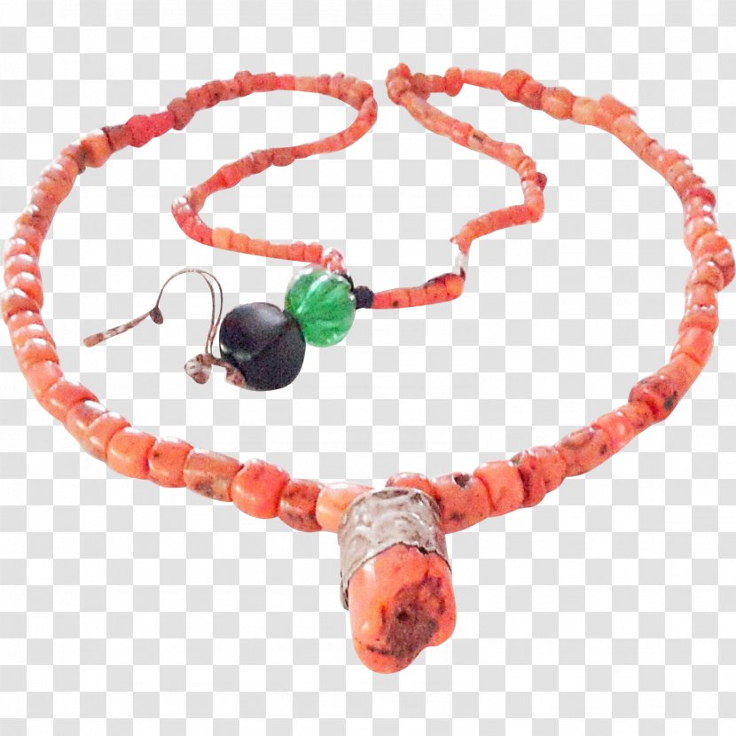 Turquoise Red Coral Bead Necklace Jewellery - Berbers Transparent PNG