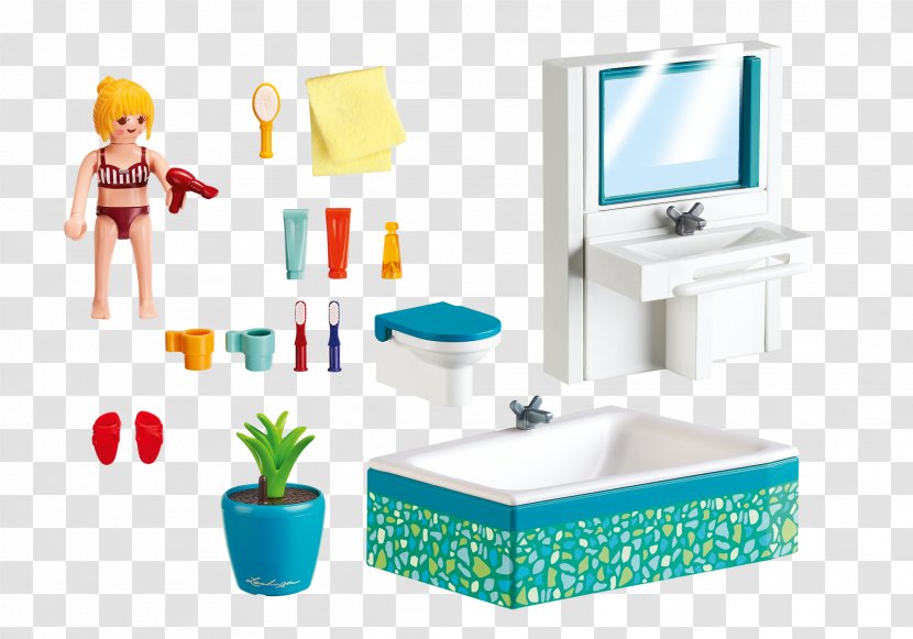 Playmobil Modern Luxury Mansion Bathroom Toy Baths Transparent PNG