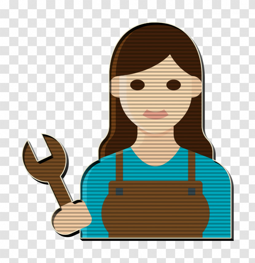 Occupation Woman Icon Professions And Jobs Icon Mechanic Icon Transparent PNG