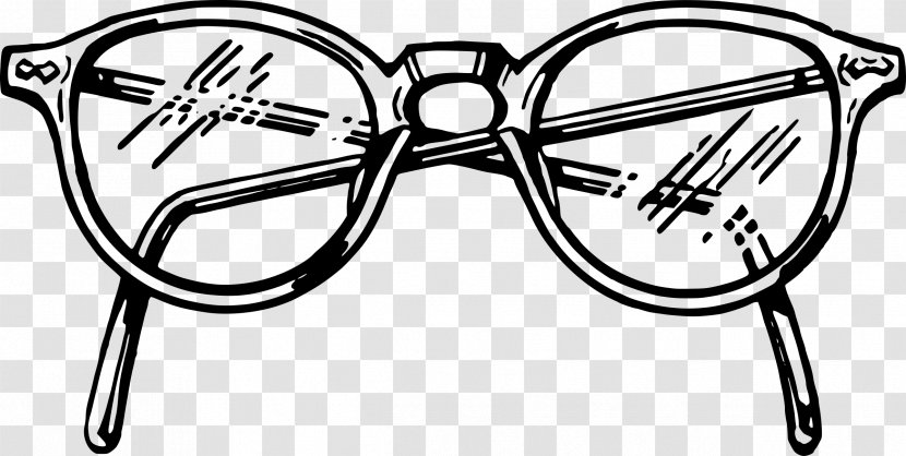 Glasses Drawing Clip Art - Black And White Transparent PNG