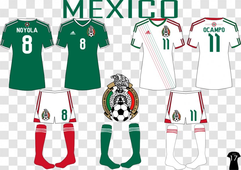 Mexico National Football Team T-shirt Logo Product Design - Green - Colombia World Cup Transparent PNG
