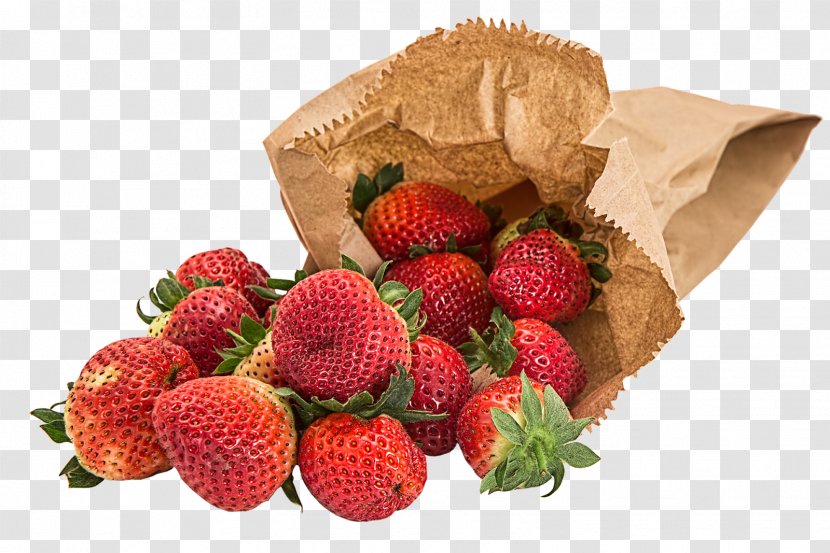 Paper Bag Food Health Eating - Resource - Strawberry Fruit Transparent PNG