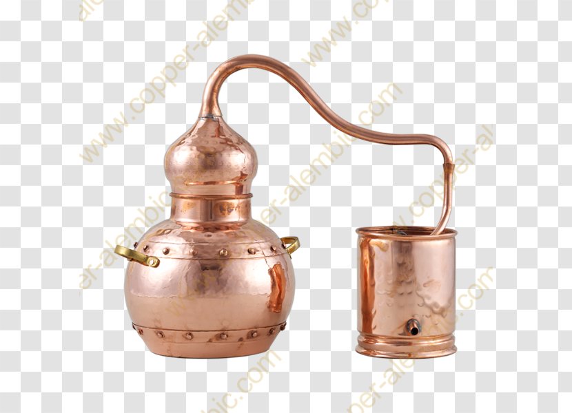 Copper Distillation Alembic Whiskey - Brass - Pot Transparent PNG