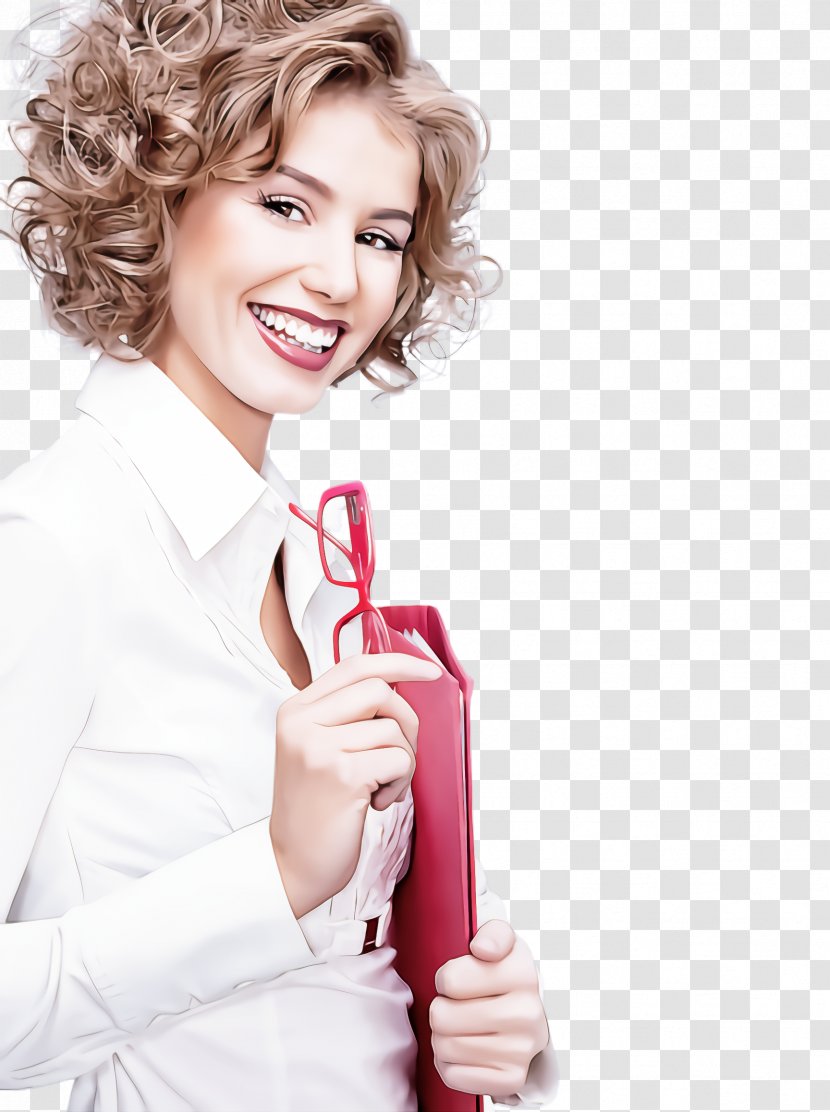 Blond Smile Drinking Transparent PNG