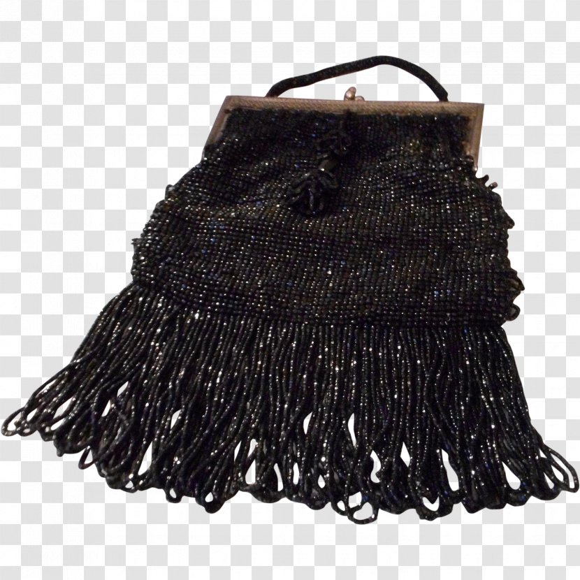 Handbag Beadwork Bangs Tassel Antique - Black - Purse Transparent PNG