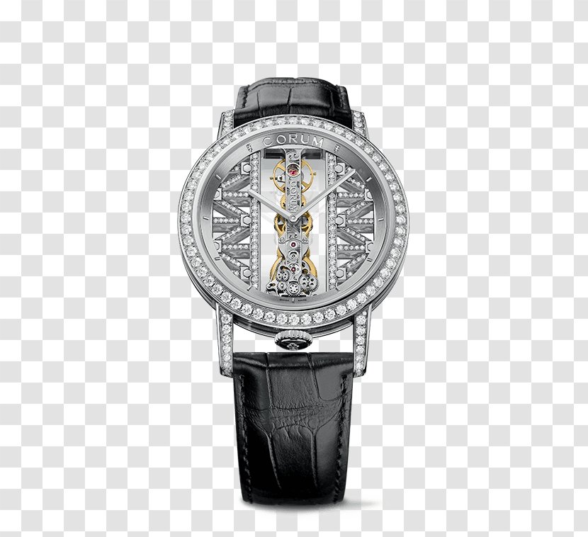 Corum Watch Power Reserve Indicator Bridge Jewellery - Golden Round Transparent PNG