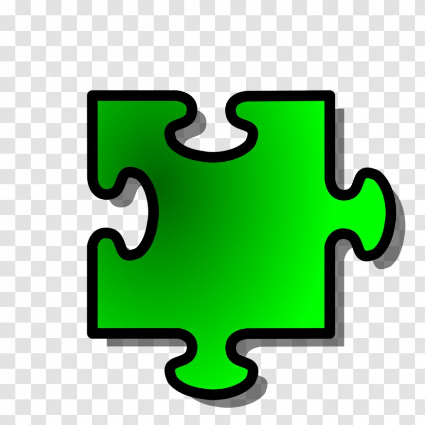 Jigsaw Puzzles Clip Art - Green - Clipart Transparent PNG