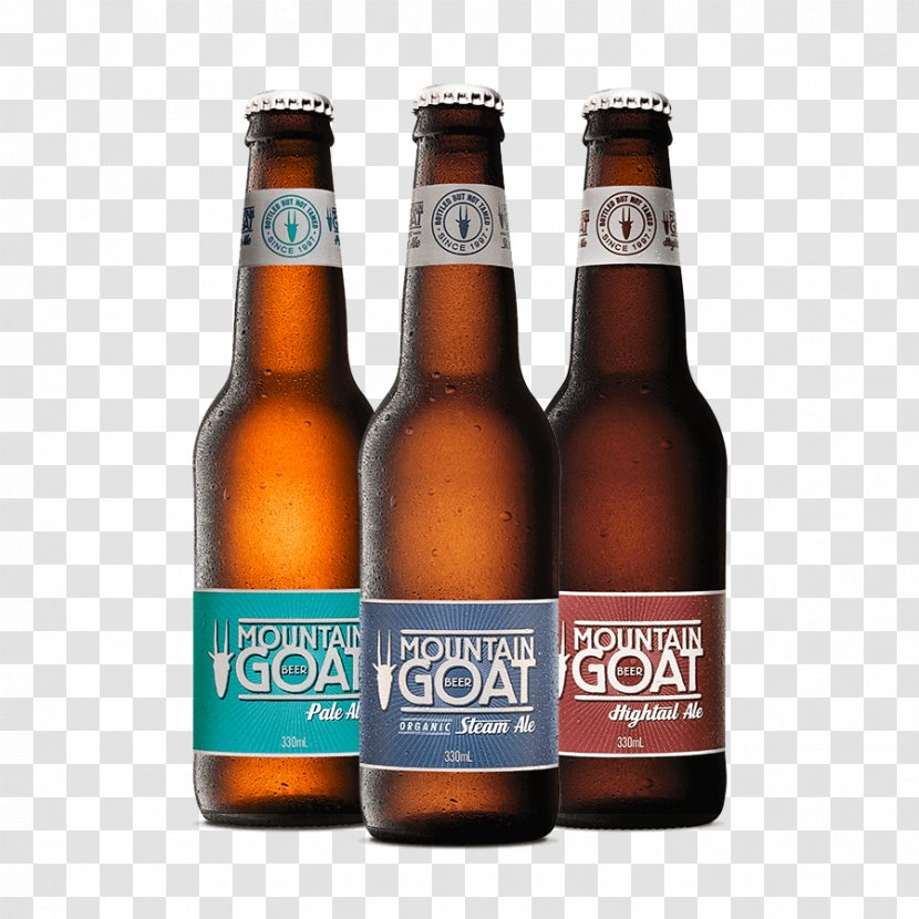 Lager Mountain Goat Beer Bottle Ale - Alcoholic Drink Transparent PNG