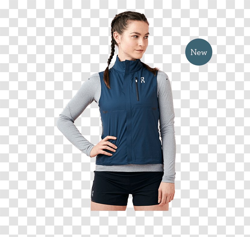 Sleeve T-shirt Jacket Clothing Outerwear - Running - Women Vests Transparent PNG
