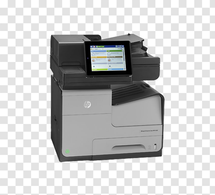 Hewlett-Packard HP OfficeJet Enterprise Color Flow MFP X585z Multi-function Printer - Laser Printing - Hewlett-packard Transparent PNG