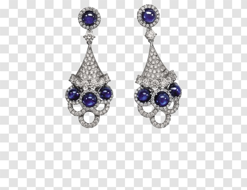 Earring Jewellery Gemstone Sapphire Diamond - Carat - Cobochon Jewelry Transparent PNG