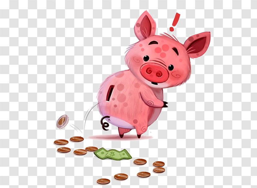 Piggy Bank Coin Money - Stuffed Toy Transparent PNG