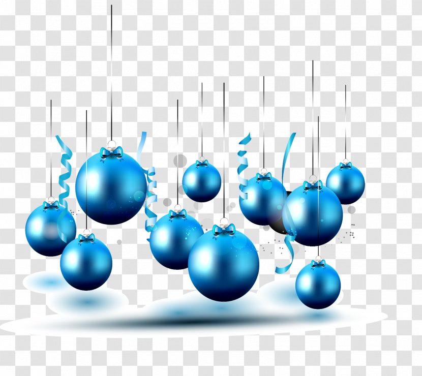 Christmas Decoration Ornament - Sphere - Blue Lob Vector Material Transparent PNG
