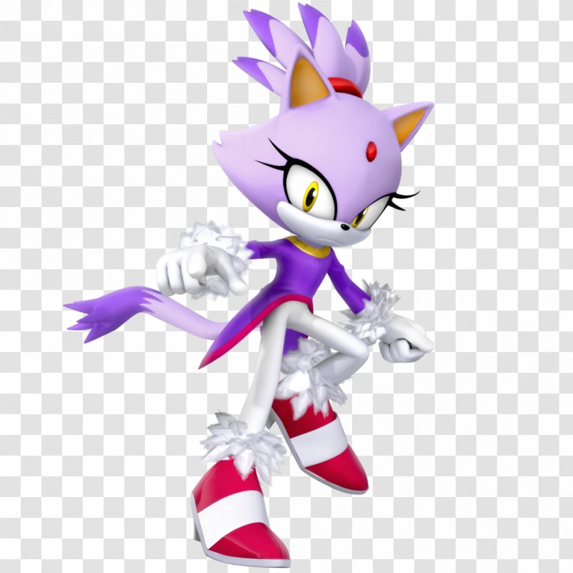 Sonic Rush Adventure The Hedgehog & Knuckles Blaze Cat - Futuristic Transparent PNG