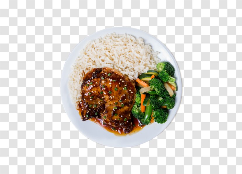Barbecue Chicken Cooked Rice Orange Piccata Vegetarian Cuisine - Meal Transparent PNG