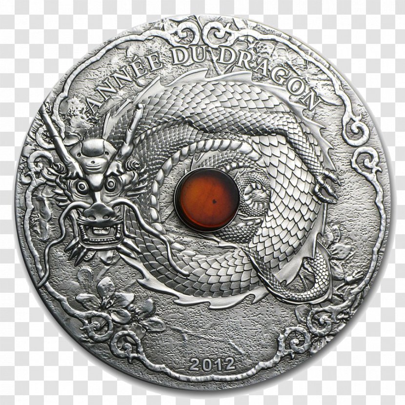 Silver Coin Gold Centenario - Walking Liberty Half Dollar - Year Of The Dragon Transparent PNG