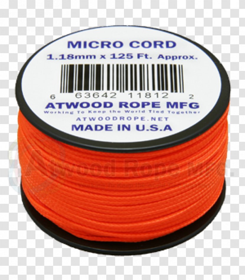 Parachute Cord Orange Rothco Utility Rope United States Of America Transparent PNG