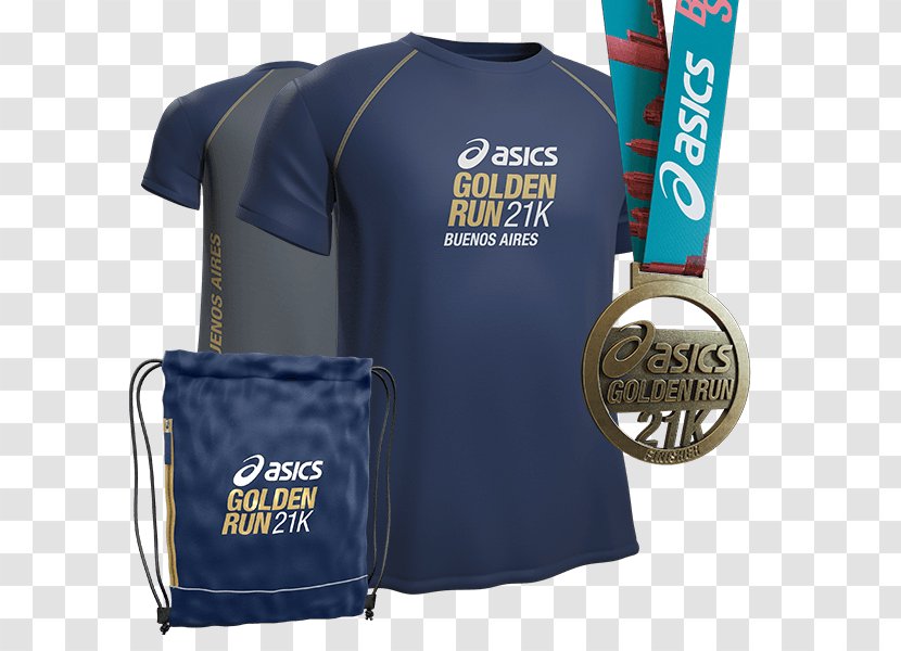 T-shirt 2018 Rio De Janeiro Marathon ASICS Golden Run – São Paulo - Sleeve Transparent PNG