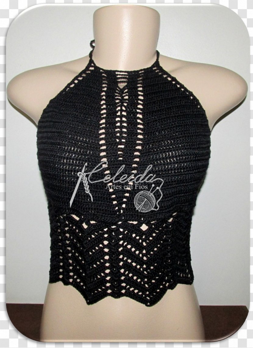 Crochet Clothing Tube Top Embroidery Pattern - Frame - Croche Transparent PNG