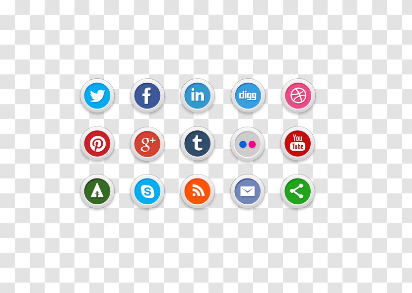 Social Media Icon - Medium - Round Button Transparent PNG