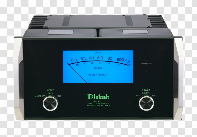Audio Power Amplifier McIntosh Laboratory MC601 - Mcintosh Mc75 - Wattmeter Transparent PNG