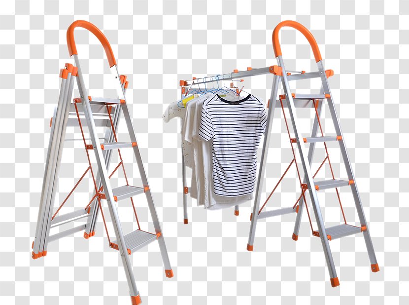 Ladder Loft Stairs Aluminium Alloy - Clothes Hanger - Home-ladder Racks Transparent PNG