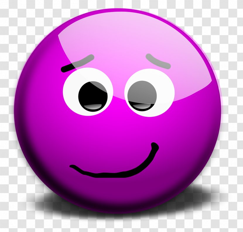 Smiley Face Emoticon Clip Art - Smile - Purple Background Transparent PNG