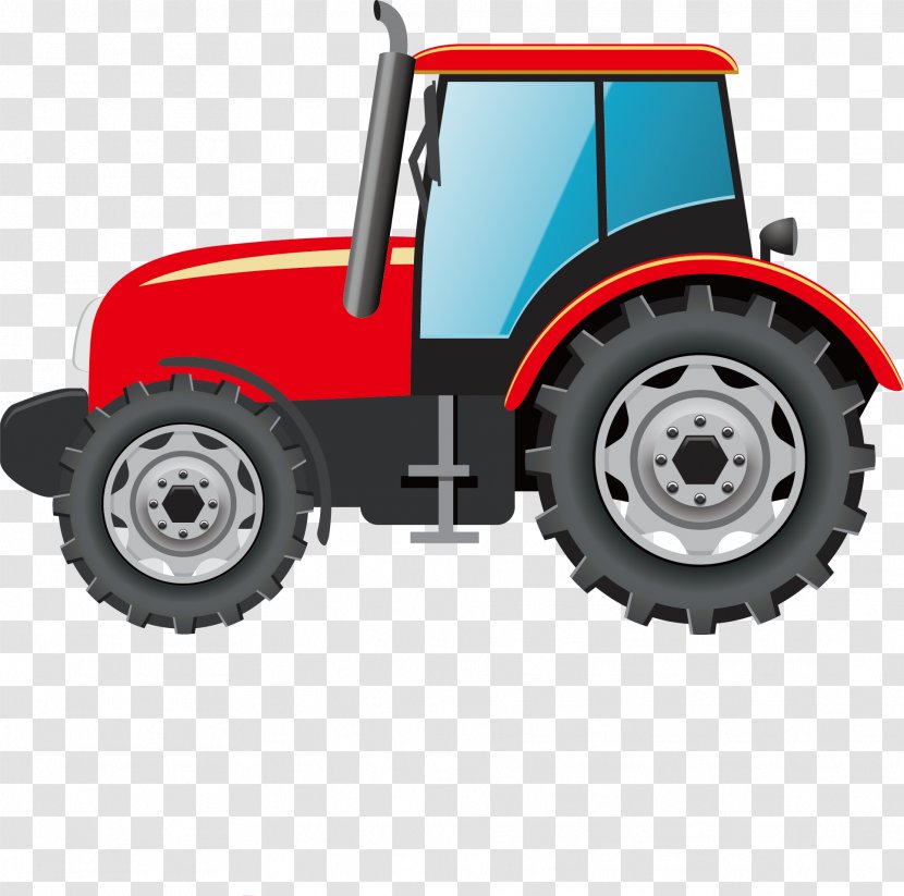 Car Heavy Equipment Truck - Agricultural Machinery - Tractor Vector Material Transparent PNG