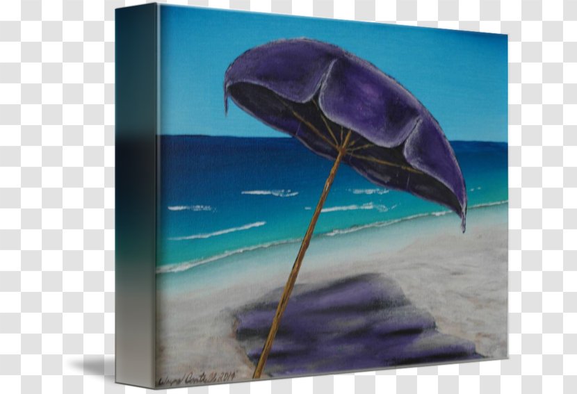 Purple Cobalt Blue Violet Marine Mammal Dolphin - Beach Umbrella Transparent PNG