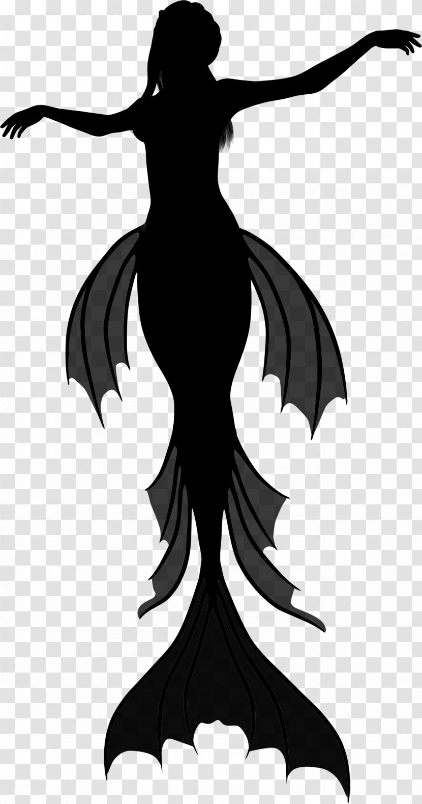 Silhouette Mermaid Fairy Tale - Tail Transparent PNG