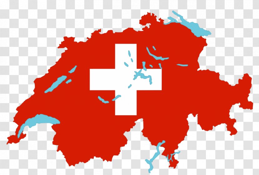 Flag Of Switzerland Map Stock Photography - Red Transparent PNG