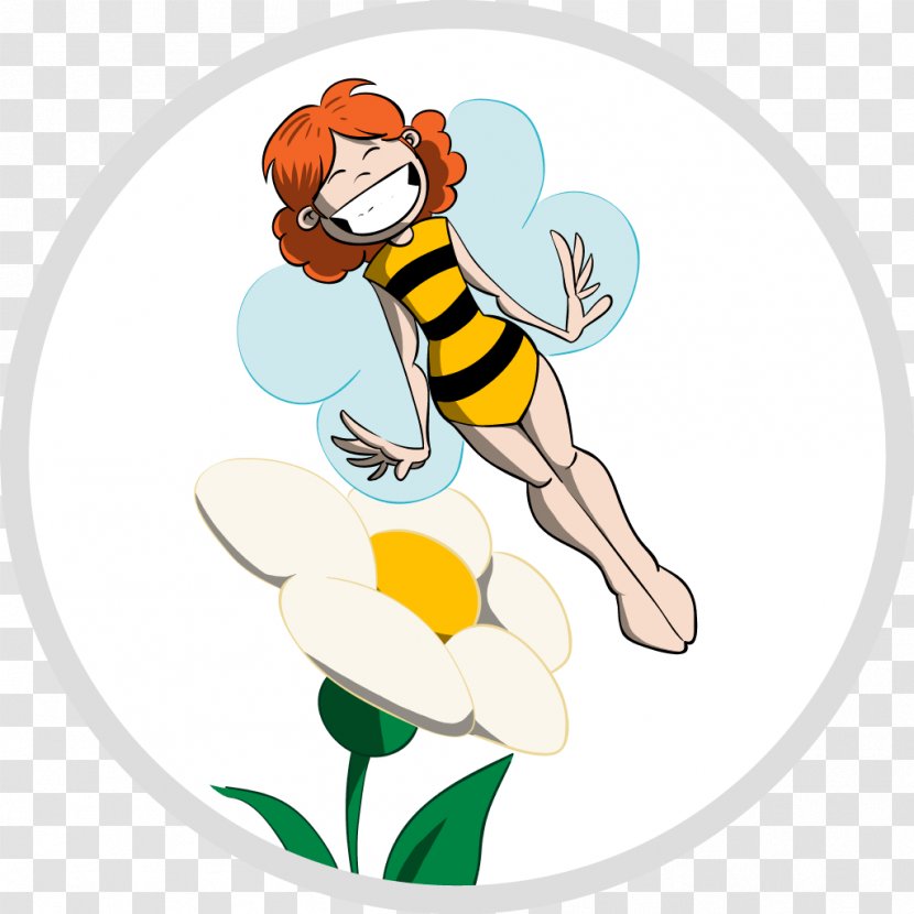 Honey Bee Cartoon Clip Art - Flower Transparent PNG