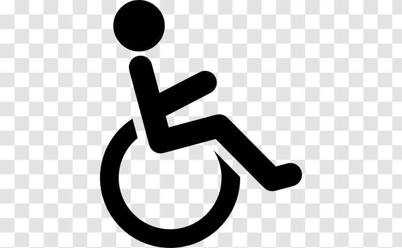 Disabled Person - Blackandwhite - International Symbol Of Access Transparent PNG