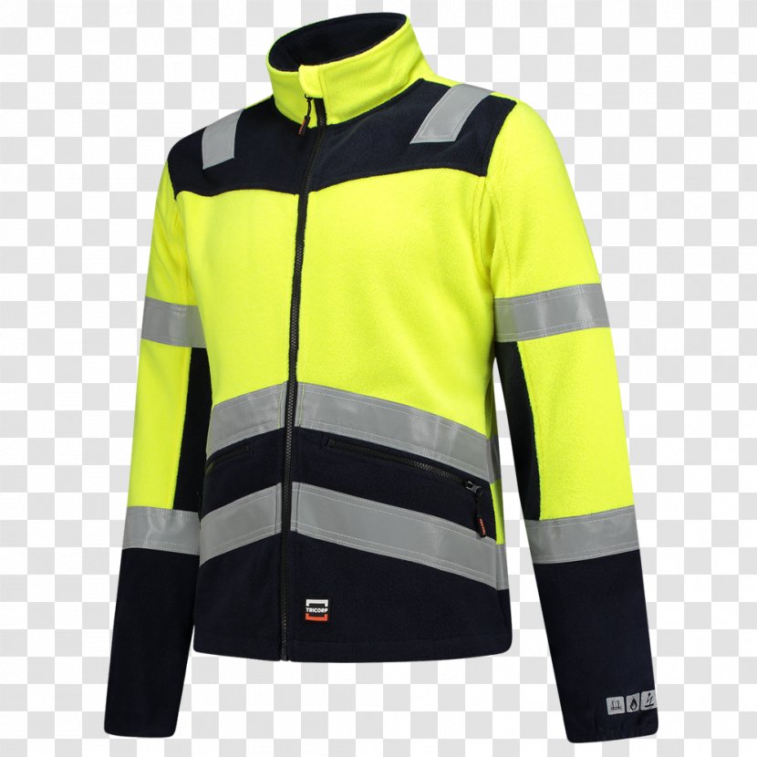 TricorpWorkwear Fleece Jacket T-shirt Polar - Yellow Ink Transparent PNG