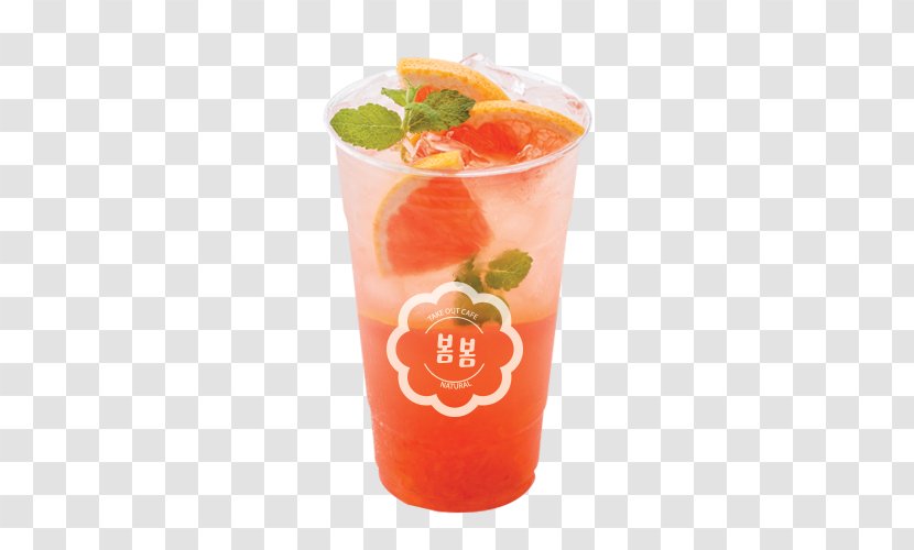 Orange Drink Strawberry Juice Bay Breeze Cocktail - Nonalcoholic - Honey Grapefruit Tea Transparent PNG