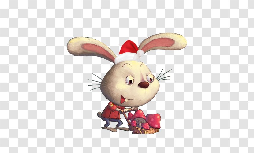 Santa Claus Christmas - Rabits And Hares - Rabbit Transparent PNG