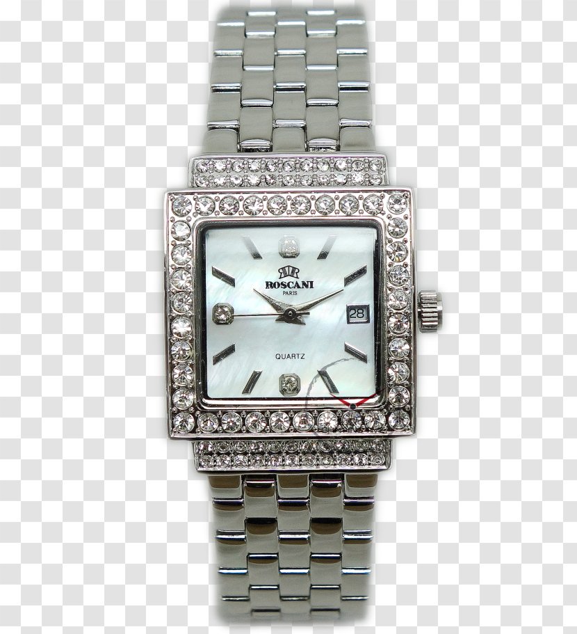 Silver Watch Strap - Elegant Ladies Transparent PNG