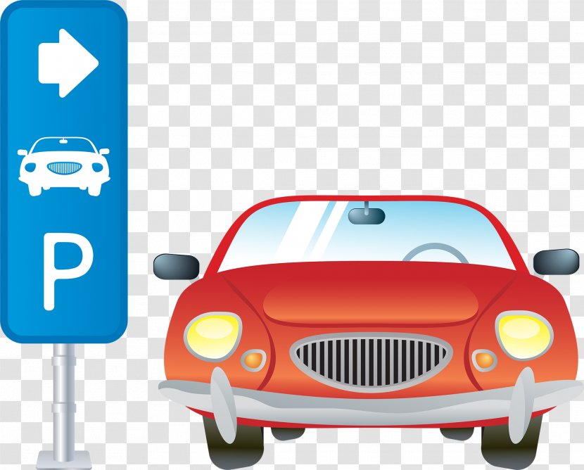 Clip Art Vector Graphics Car Park Parking Illustration - Mode Of Transport Transparent PNG