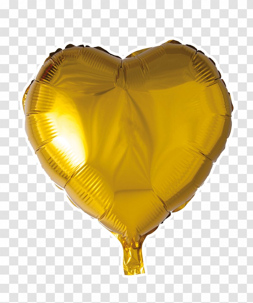 Toy Balloon Gold Heart Foil Transparent PNG