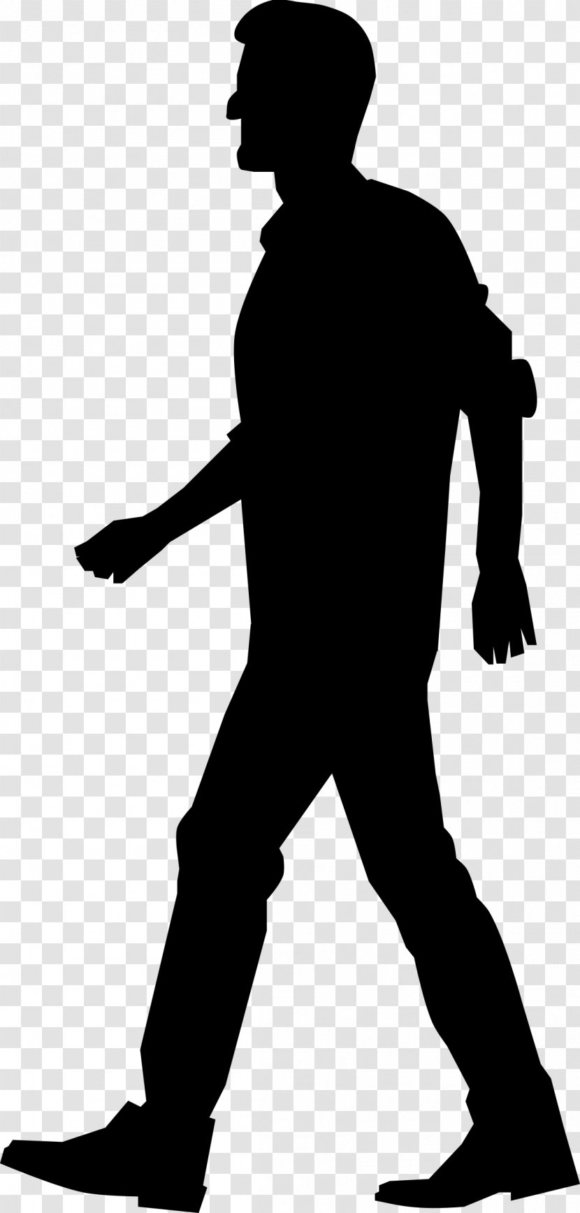 Walking Clip Art - Man - Silhouette Of Transparent PNG