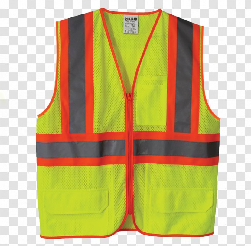 Gilets Sleeveless Shirt High-visibility Clothing - Yellow Vest Transparent PNG