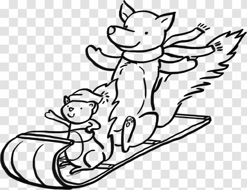 Clip Art Drawing Image Illustration - Pleased - Searchlight Stone Fox Sled Racer Transparent PNG