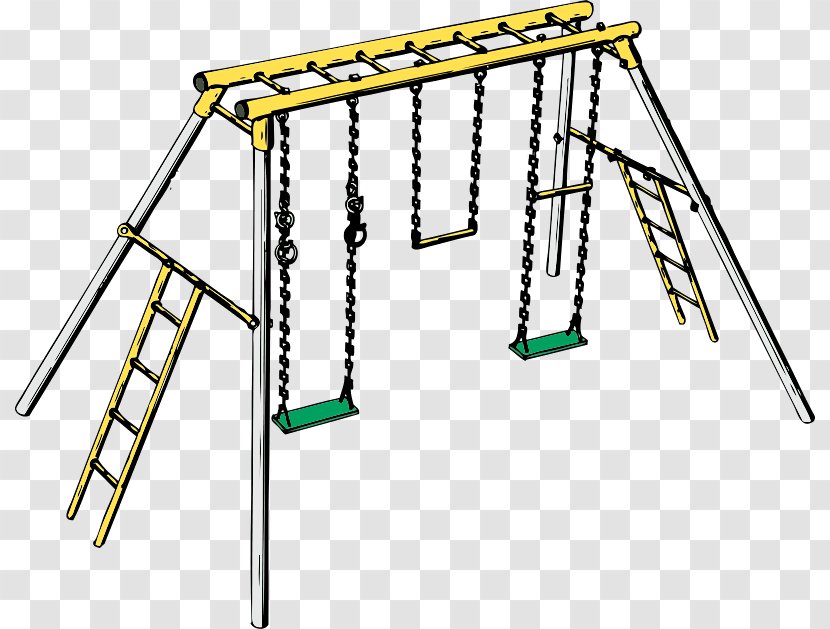Clip Art Vector Graphics Swing Openclipart Free Content - Outdoor Play Equipment - Playground Transparent PNG
